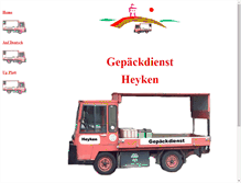 Tablet Screenshot of gepaeckdienst-heyken.de